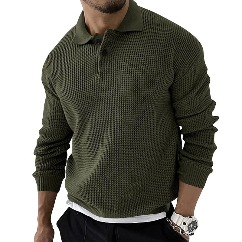 WW | Polo - Langärmeliges Luxus-Poloshirt für Männer