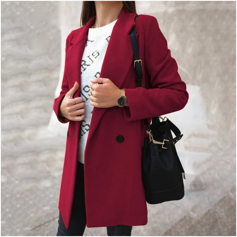 WW | Coat - Wool Blend - Tailored Fit - Single-Breasted with Buttons - Classic Lapel