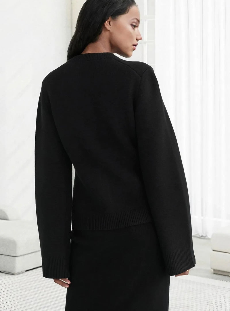 WW | Strickjacke - Knopfverschluss - Rundhals - Lange Ärmel - Weich und Bequem