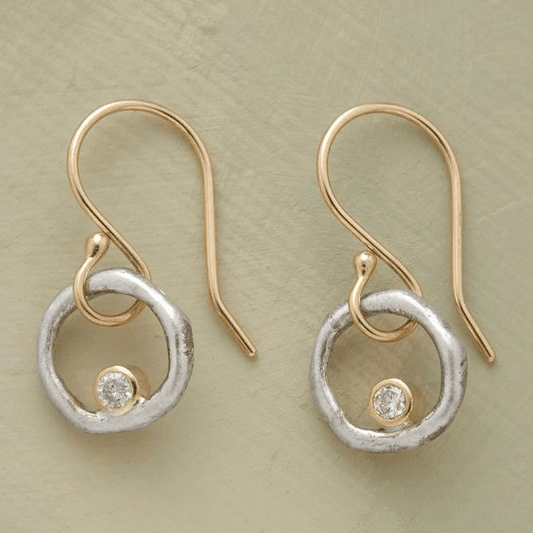 WW | Gold & Silver Cubic Zirconia Earrings
