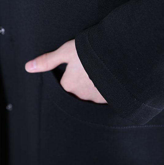 WW | Plus-Size Clothing Black Side-Open Women's Coats