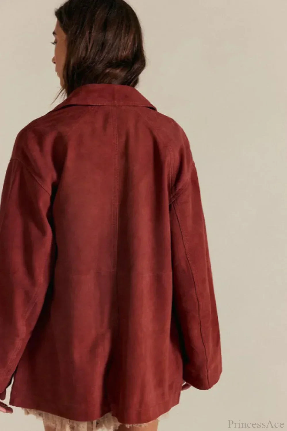 WW | Schlichte Wildleder Einreiher-Jacke