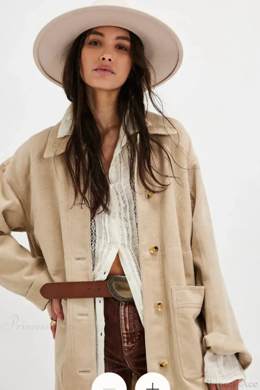 WW | Schlichte Wildleder Einreiher-Jacke