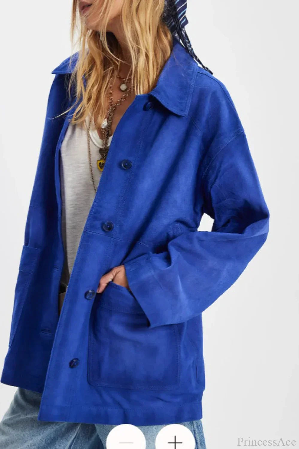 WW | Schlichte Wildleder Einreiher-Jacke