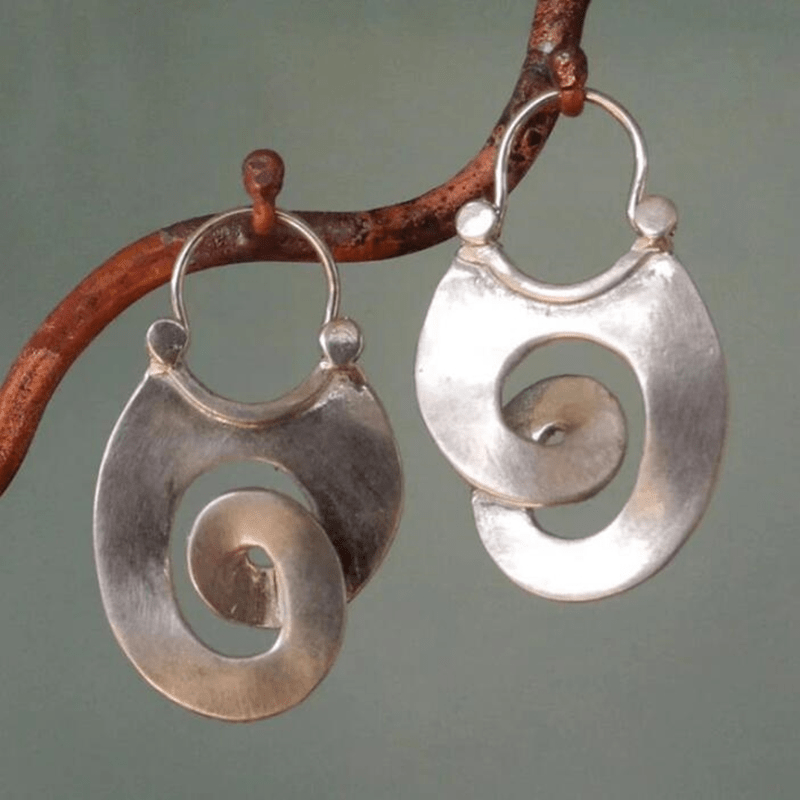 WW | Spiral Silver Earrings