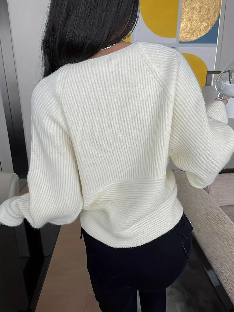 WW | Eleganter Cross-Pullover im Stricklook