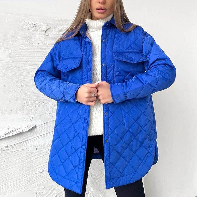 WW | Damen Gepolsterter Mantel Trenchcoat für den Saisonwechsel 2023