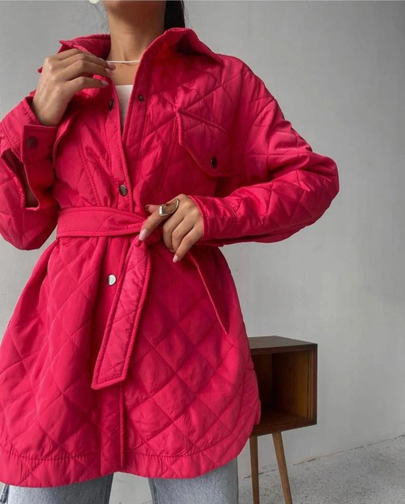 WW | Damen Gepolsterter Mantel Trenchcoat für den Saisonwechsel 2023