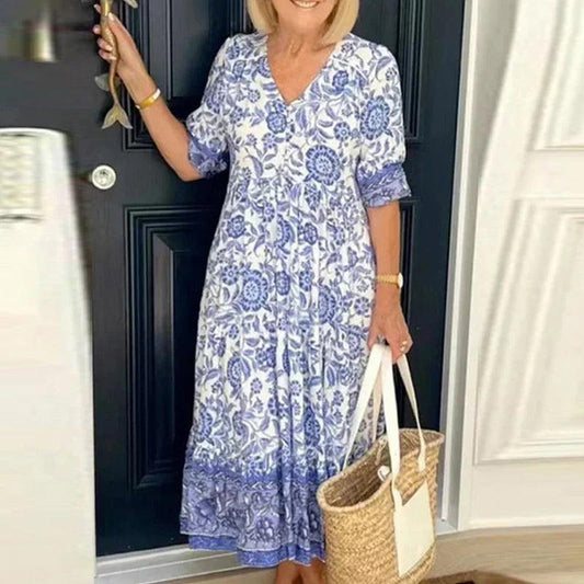 WW | Women's Floral V-Neck Maxi Dress