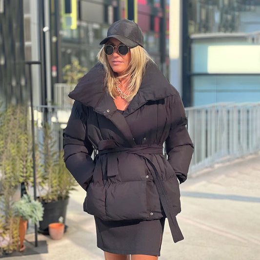 WW | Warme Dicke Jacke mit Gürtel - Stilvoll & Gemütlich