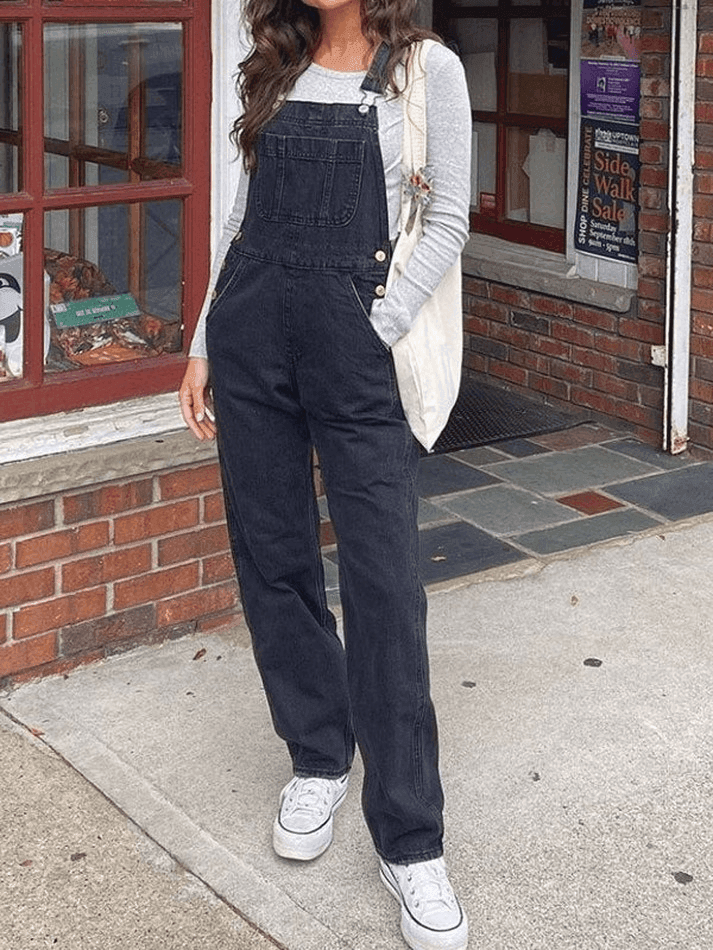 WW | Gewaschenes Straight Leg Denim Overall