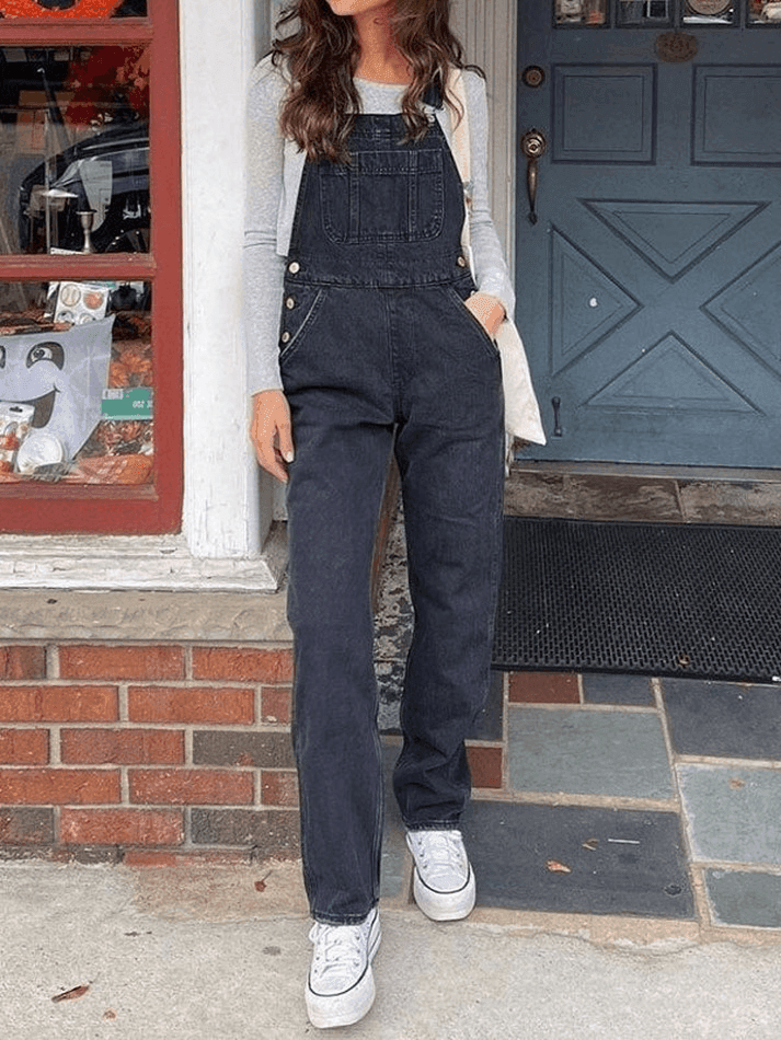 WW | Gewaschenes Straight Leg Denim Overall