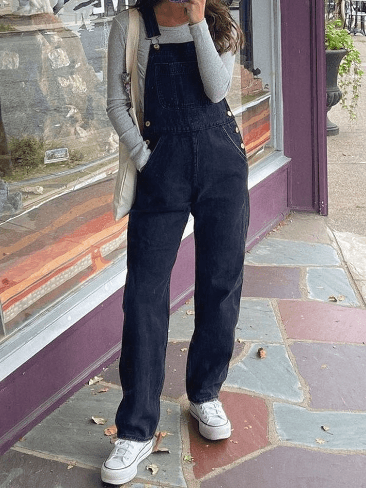 WW | Gewaschenes Straight Leg Denim Overall
