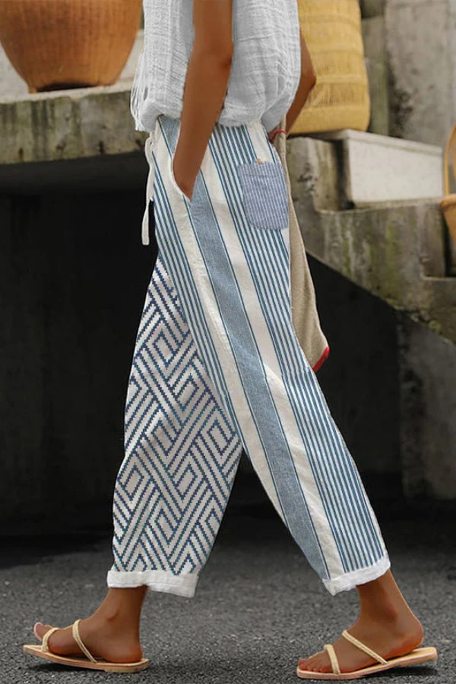 WW | Lässig Unique Printed Button Pocket Pants