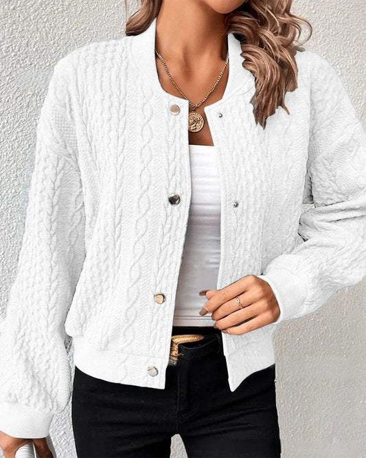 WW | Jacquard Stehkragen Freizeitjacke