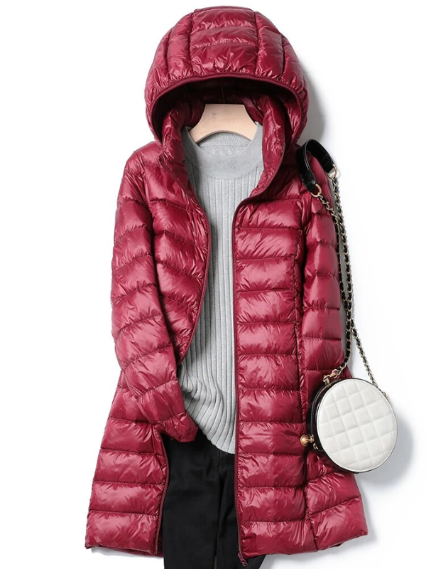 WW | Long Down Jacket Pleasantly Warm & Stylish