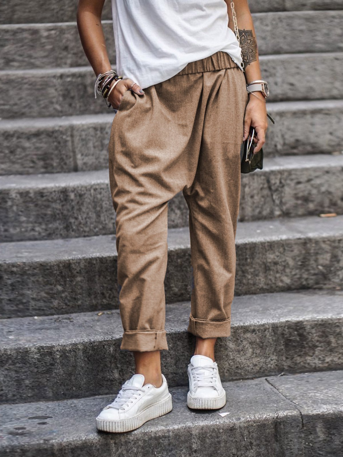 WW | Lässige Leinenhose Look