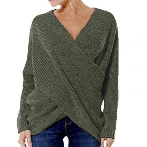 W&W Gekreuzter Pullover