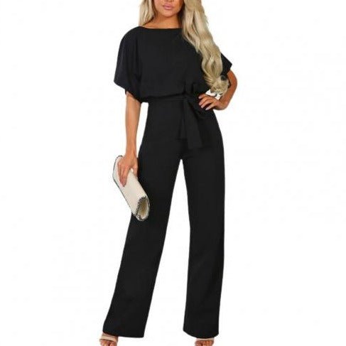 WOLF Jumpsuit mit Rundhalsausschnitt