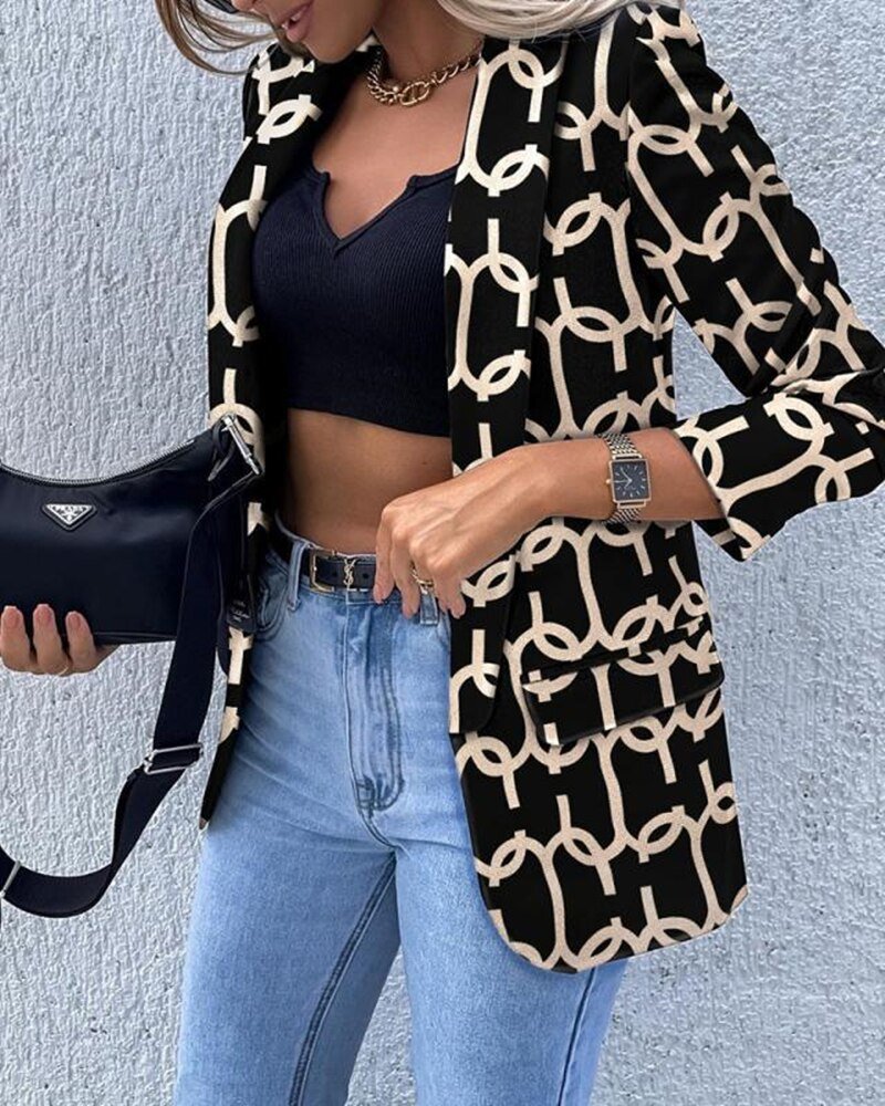 WOLF Long-Sleeved Slim Blazer