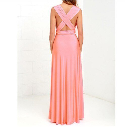 WW | Elegantes Halter-Maxikleid ohne Rücken für Frauen