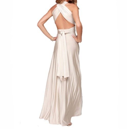 WW | Elegantes Halter-Maxikleid ohne Rücken für Frauen