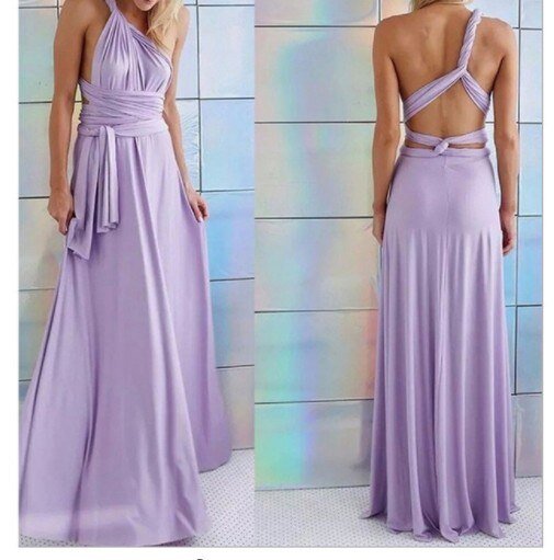 WW | Elegantes Halter-Maxikleid ohne Rücken für Frauen