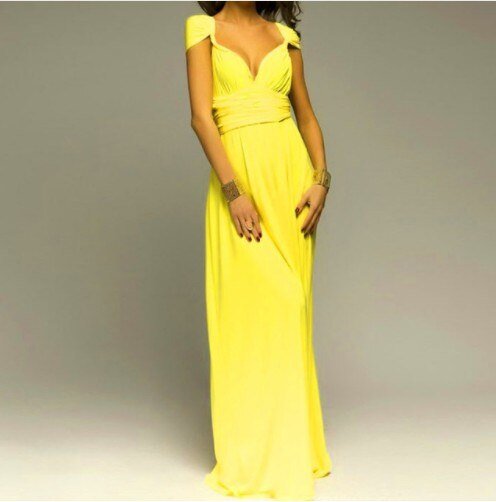 WW | Elegantes Halter-Maxikleid ohne Rücken für Frauen