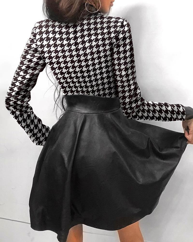 W&W Leder-Reißverschluss Minikleid