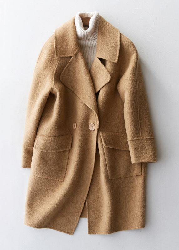 WW | Chic Winter Coat Khaki with Large, Comfortable Pockets