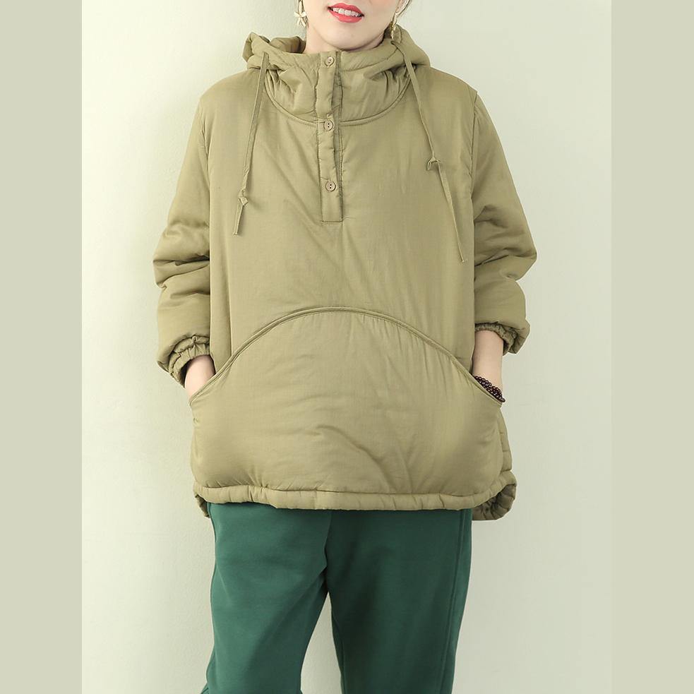 WW | Plus-Size-Jacken Überbekleidung hellgrün Kapuzenparka mit Kordelzug
