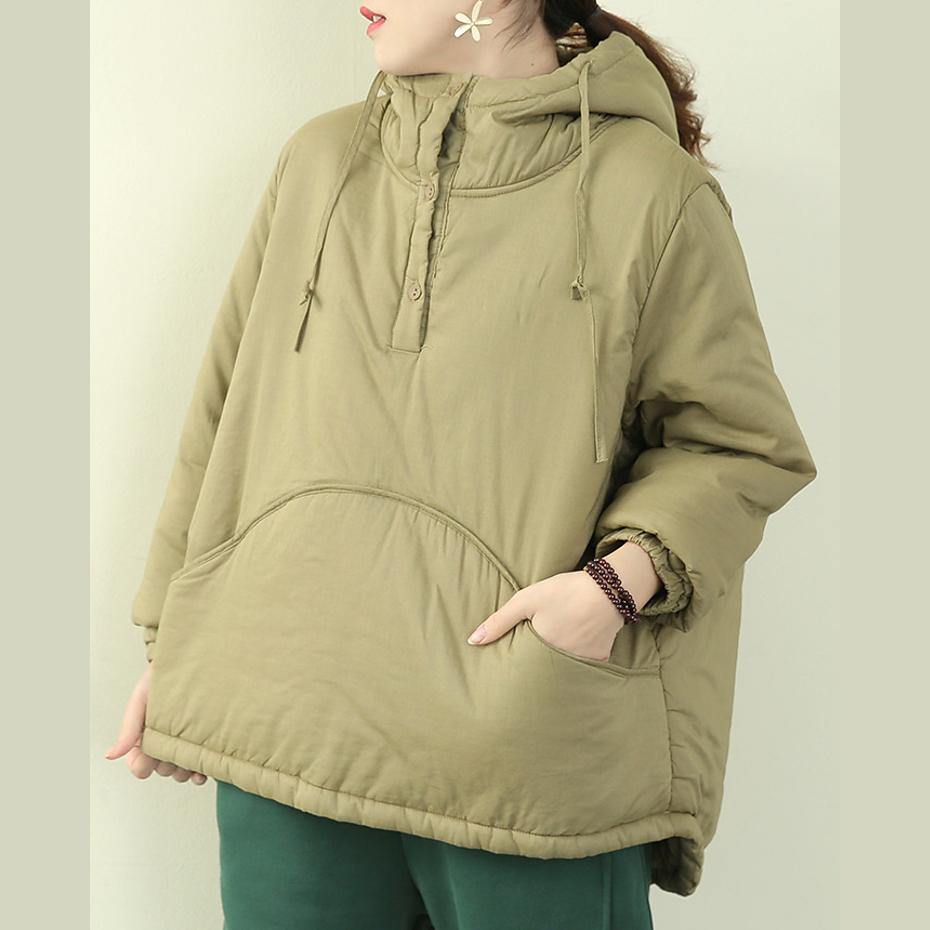 WW | Plus-Size-Jacken Überbekleidung hellgrün Kapuzenparka mit Kordelzug