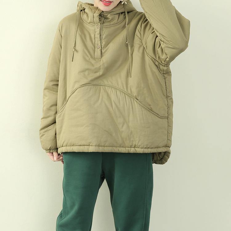 WW | Plus-Size-Jacken Überbekleidung hellgrün Kapuzenparka mit Kordelzug