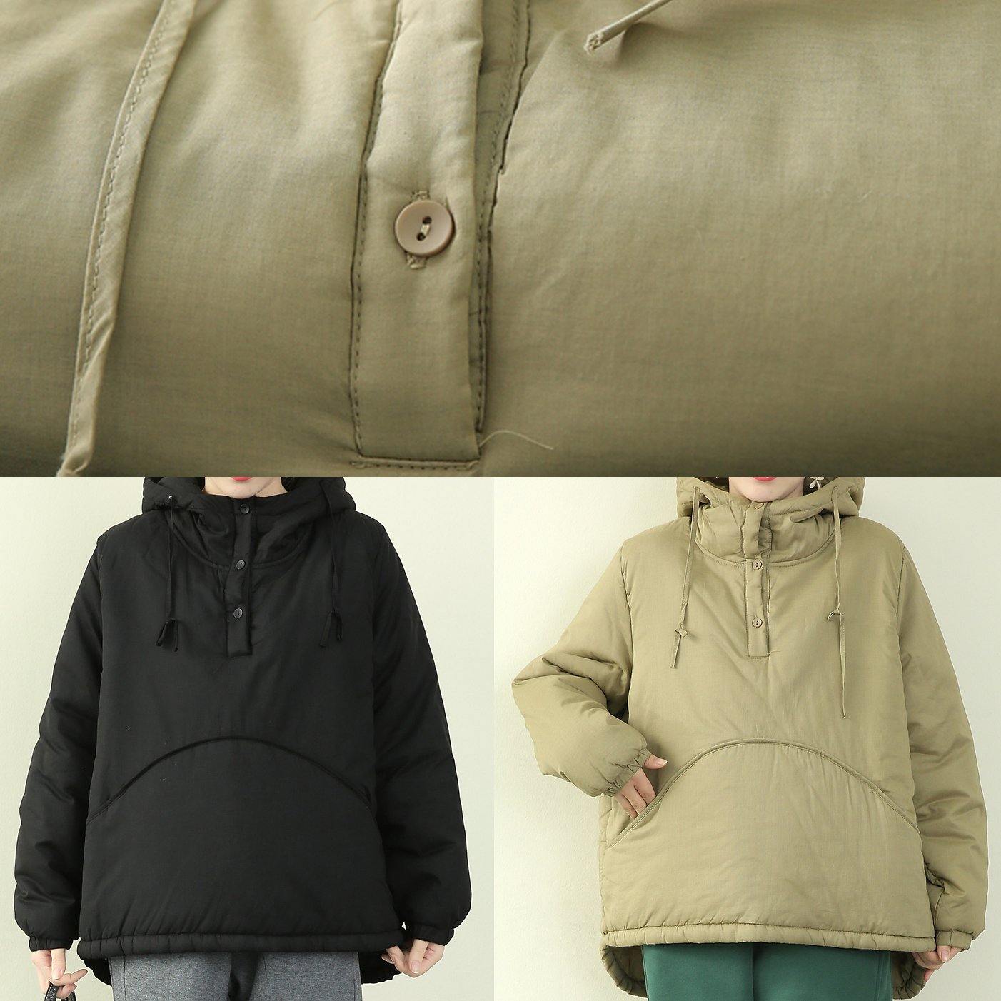 WW | Plus-Size-Jacken Überbekleidung hellgrün Kapuzenparka mit Kordelzug