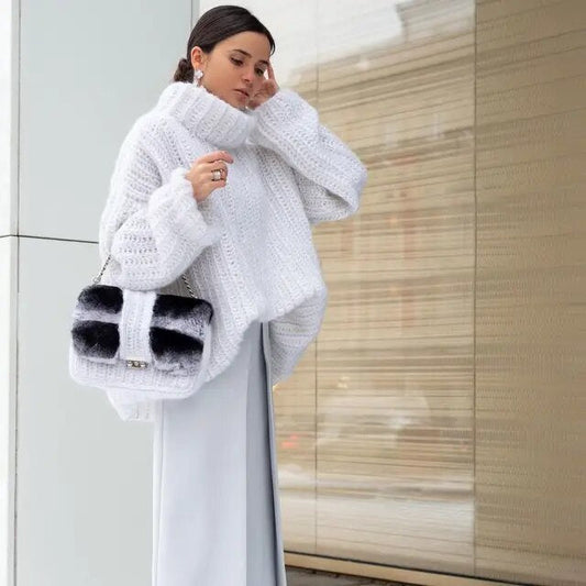 WW - Damen trendiger oversized Pullover