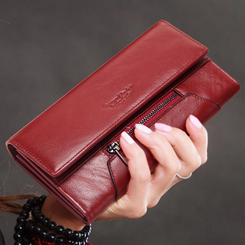 WW | Women's Leather Wallet Coin Purse RFID Anti-Theft Card Holder