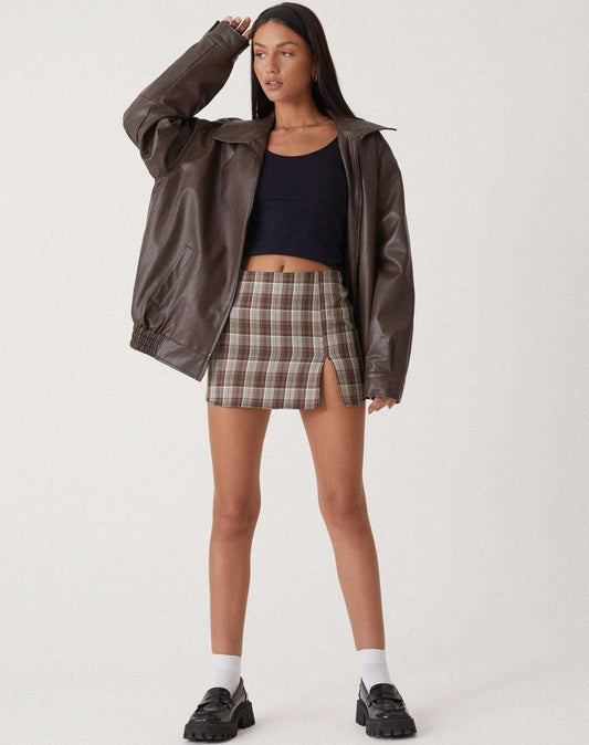 WW | Lässige Lederjacke für Damen