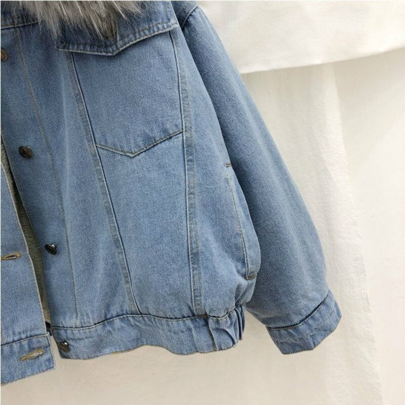WW | Damen Denim Winterjacke - Stilvoll & Warm