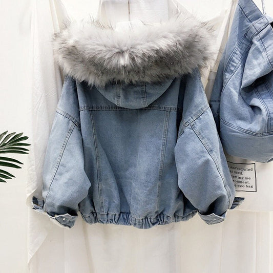 WW | Damen Denim Winterjacke - Stilvoll & Warm