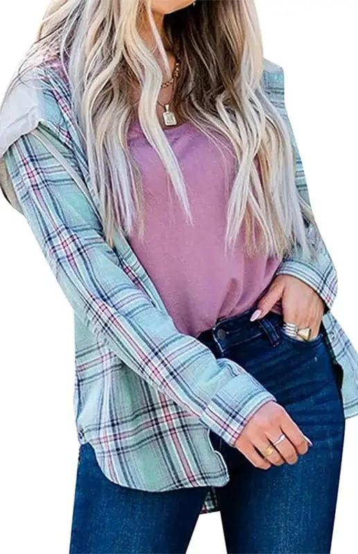 WW | Damen Hoodie Knopfen-Down Freizeitshirt Jacke