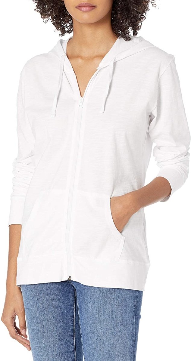 WW | Damen Jersey Vollzip Kapuzenpulli Activewear