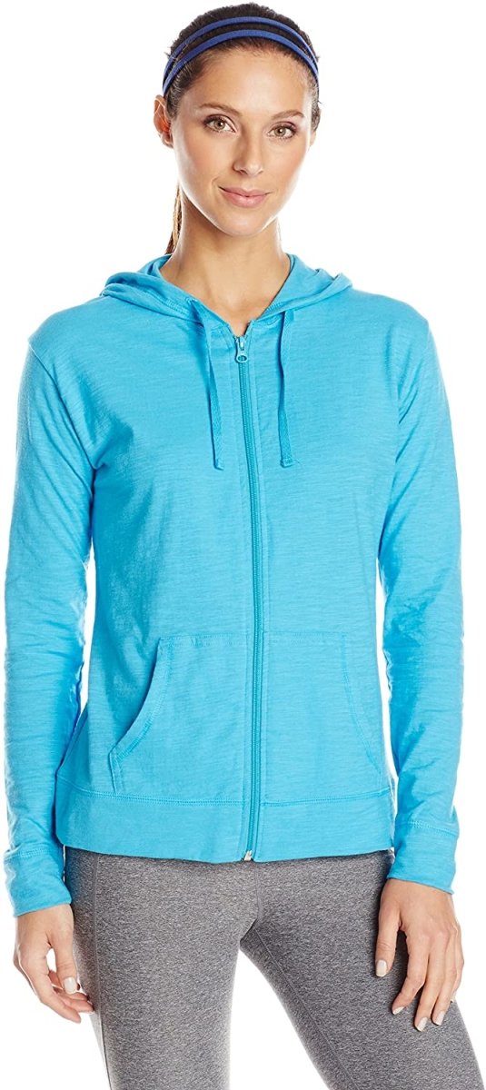 WW | Damen Jersey Vollzip Kapuzenpulli Activewear
