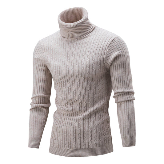 WW | Herren Rollkragenpullover aus dicker Wolle mit hohem Kragen