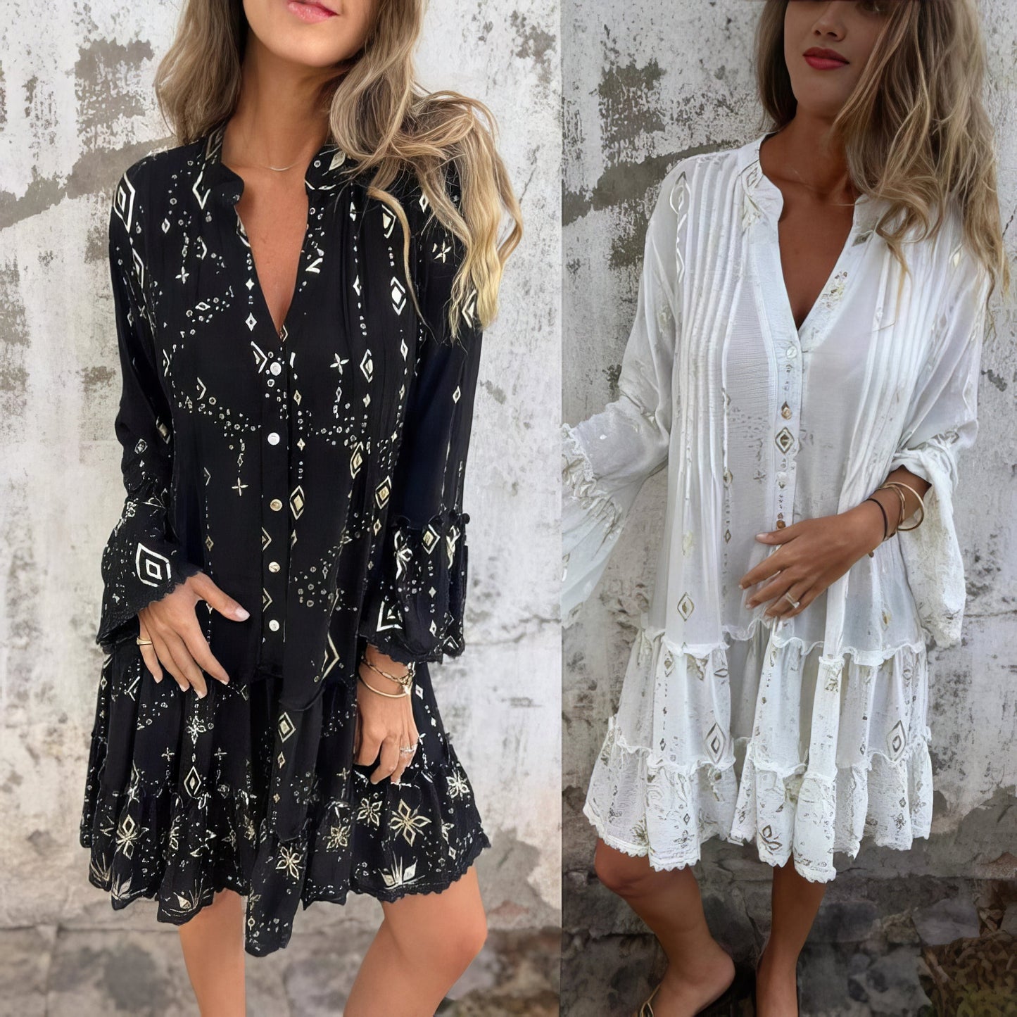 Mara - Trendy Mini Dress with Long Sleeves