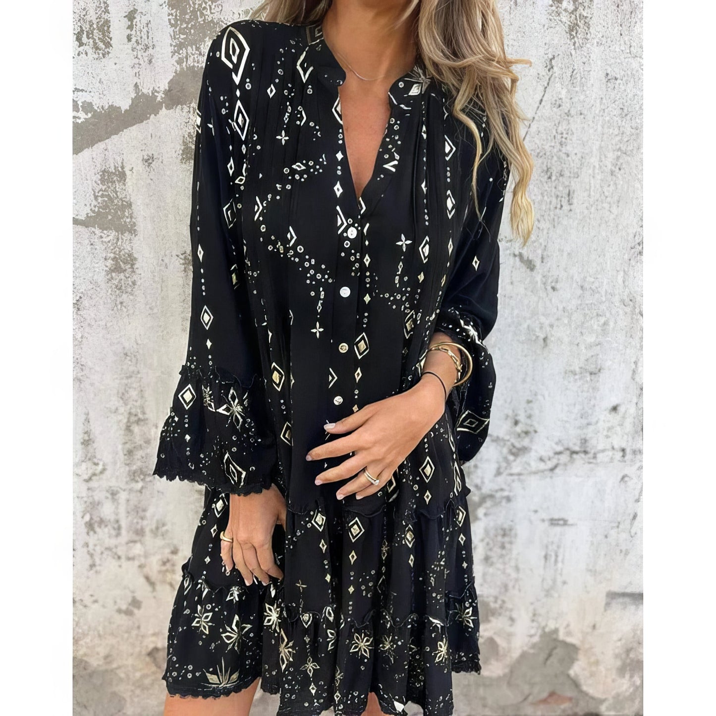Mara - Trendy Mini Dress with Long Sleeves