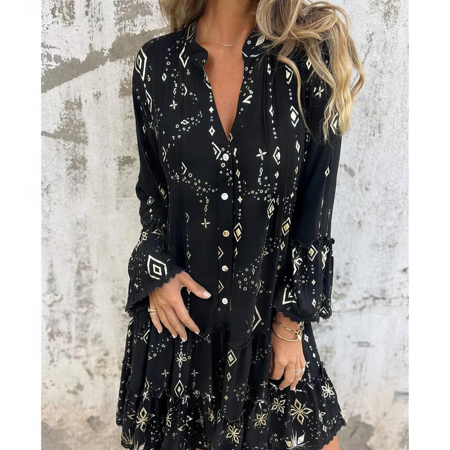 Mara - Trendy Mini Dress with Long Sleeves