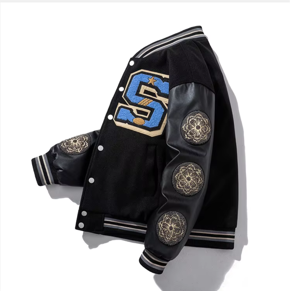 WW | Embroidered Patchwork Bomber Jacket