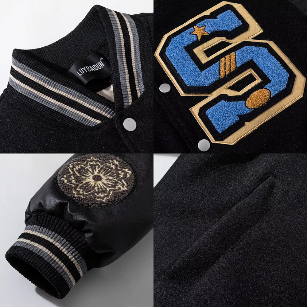 WW | Embroidered Patchwork Bomber Jacket