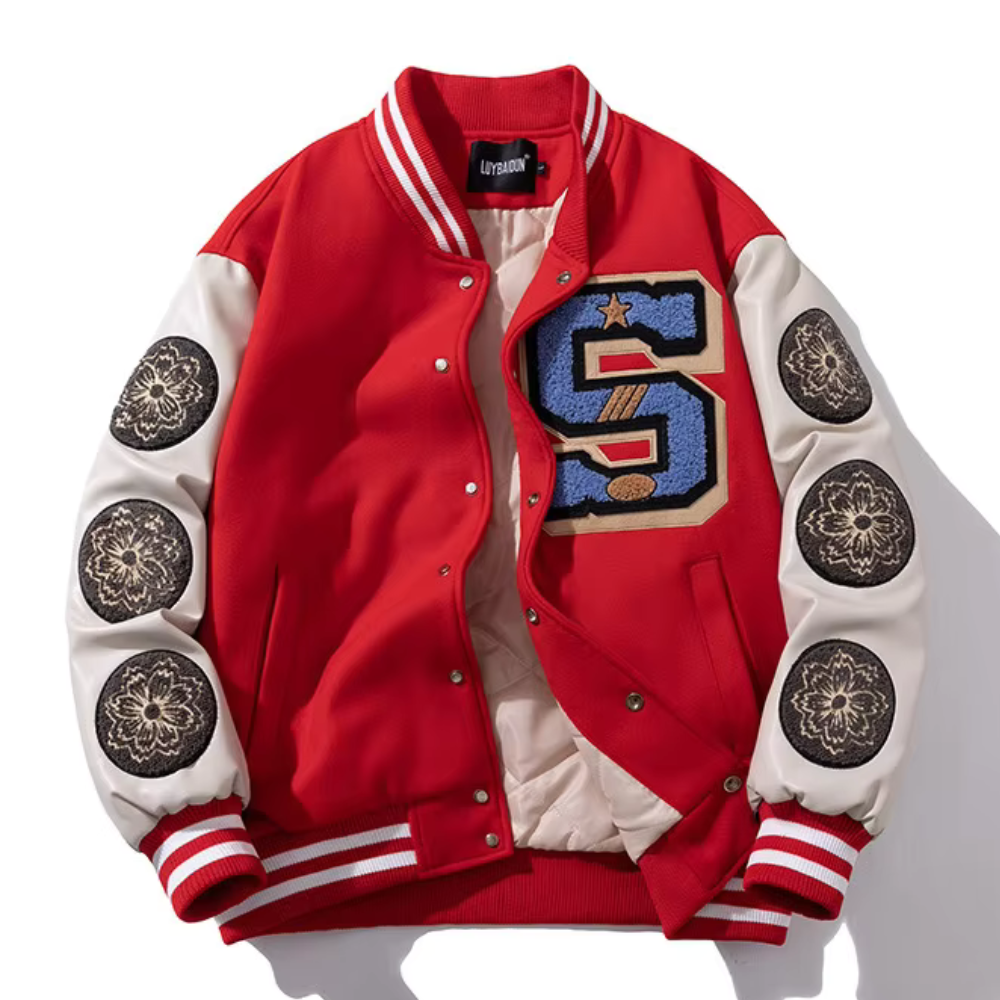 WW | Embroidered Patchwork Bomber Jacket